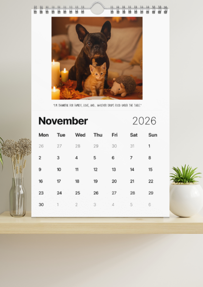 Personalized Dog Calendar 2026 | Funny Quotes & Custom Pet Photos by Let Her Bella