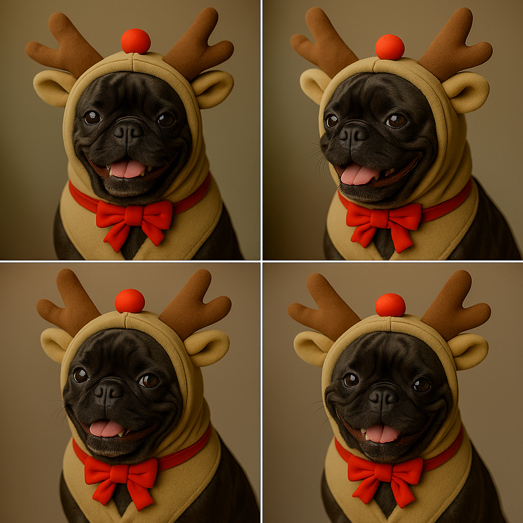 🦌 The Little Reindeer – Christmas Dog Hoodie