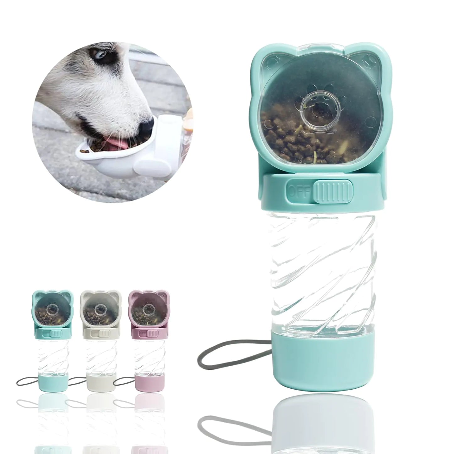 3-in-1 Portable Pet Water Bottle™ – Walk. Feed. Clean. Go.