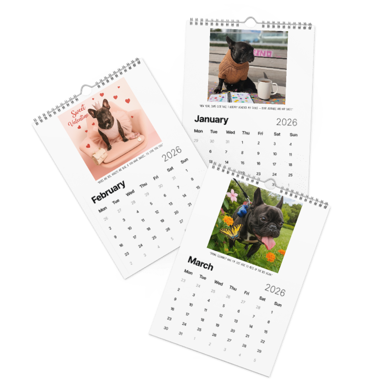 Personalized Dog Calendar 2026 | Funny Quotes & Custom Pet Photos by Let Her Bella